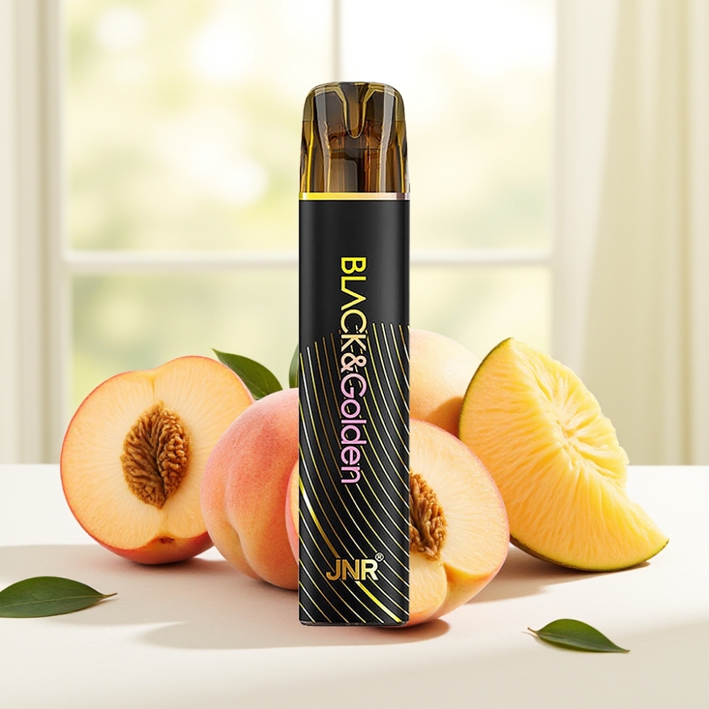 JNR Black&Golden 800 Пахів Одноразова Вейп Персик Манго 550mAh 2ml ТРД 2%