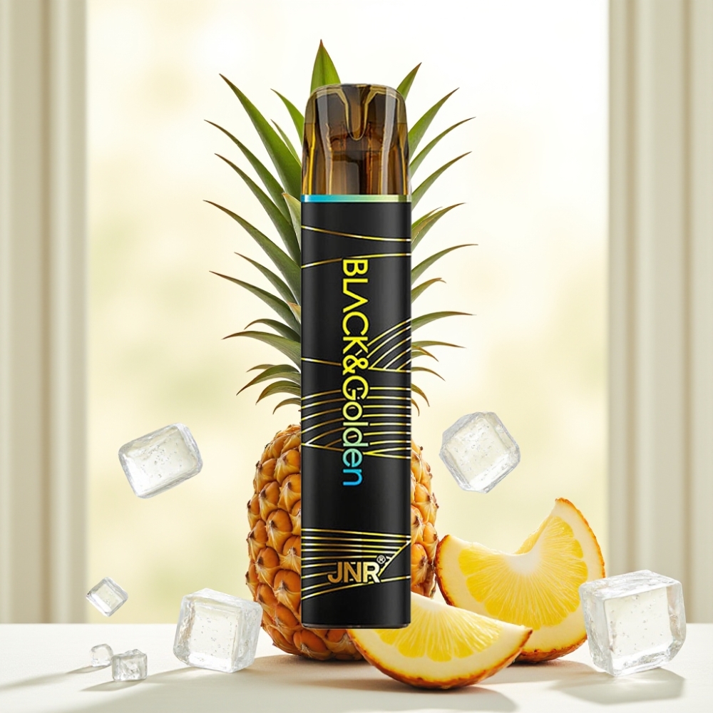 JNR Black&Golden 800 Puffs 550mAh 2ml Ананас Ice TPD Без зарядки 2% Нікотин