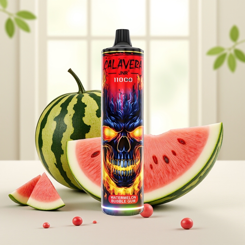 JNR Calavera 11000 Puffs Disposable Vape Кавунова жувальна гумка, 21мл, 850мАг