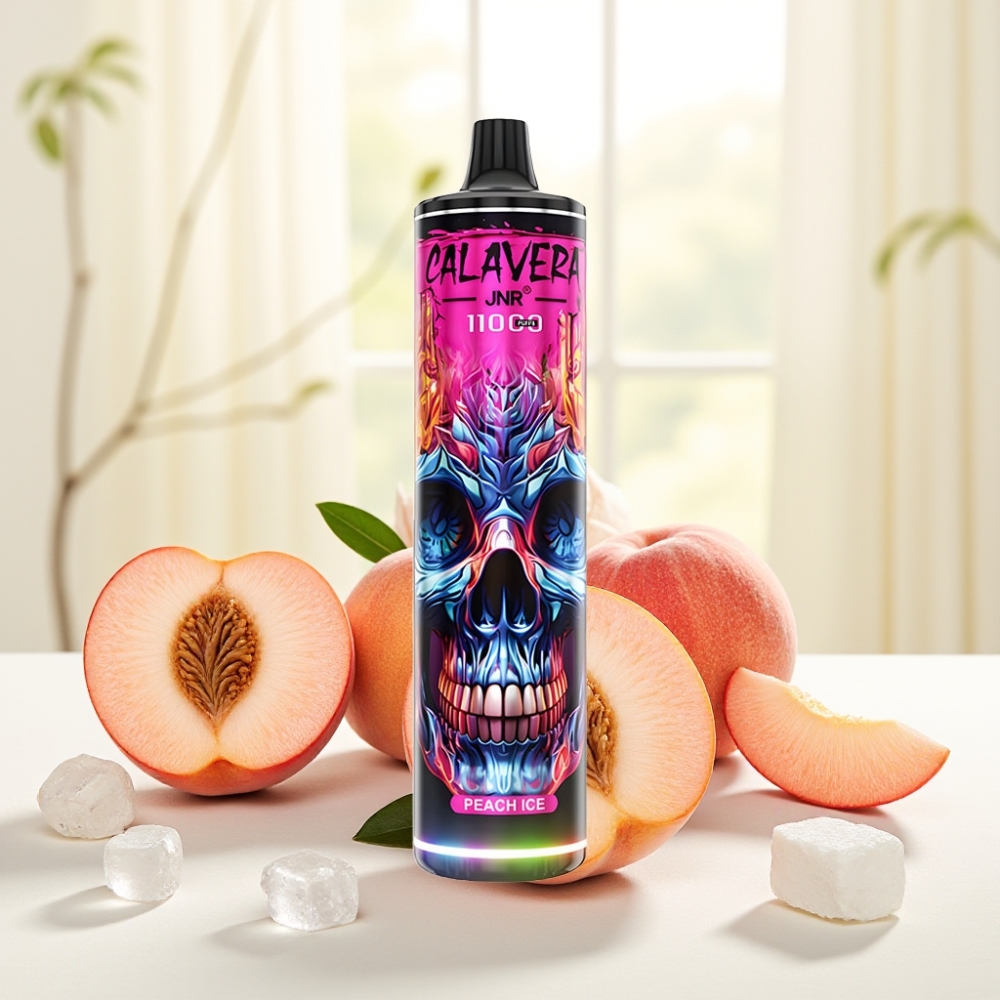 JNR Calavera 11000 Puffs Disposable Vape Персиковий лід, 21мл, 850мАг, Type-C