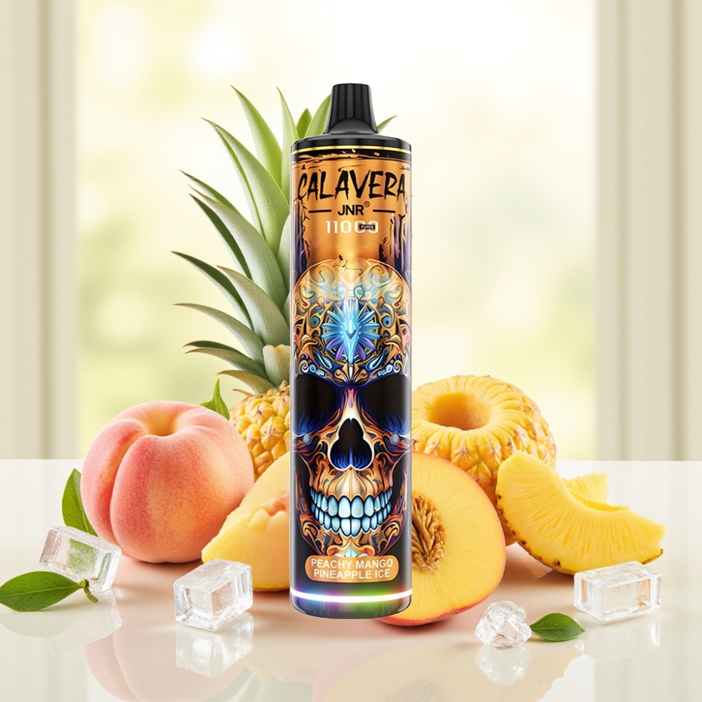 JNR Calavera 11000 Puffs Disposable Vape Персик Манго Ананас Лід, Type-C, 850mAh, 21мл, 1.0Ω