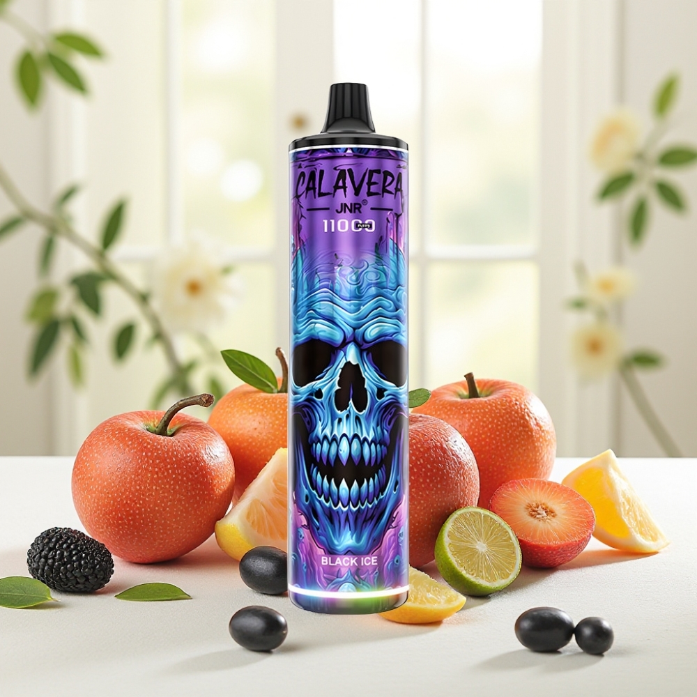 JNR Calavera 11000 Puffs Disposable Vape Чорний Лід, Type-C, 850mAh, 21мл, 1.0ohm