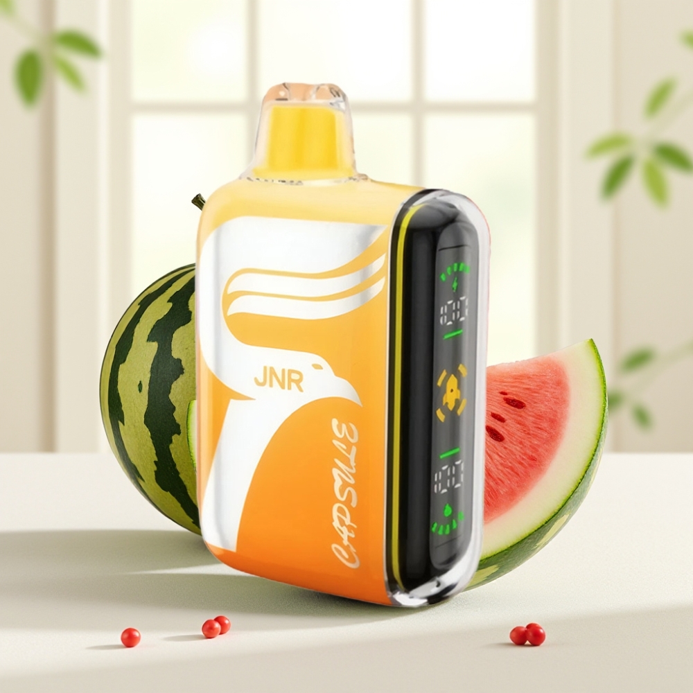 JNR Capsule 15000 Puffs Кавун Лічі, 850mAh, 20мл, Dual Mesh Coil, 20W