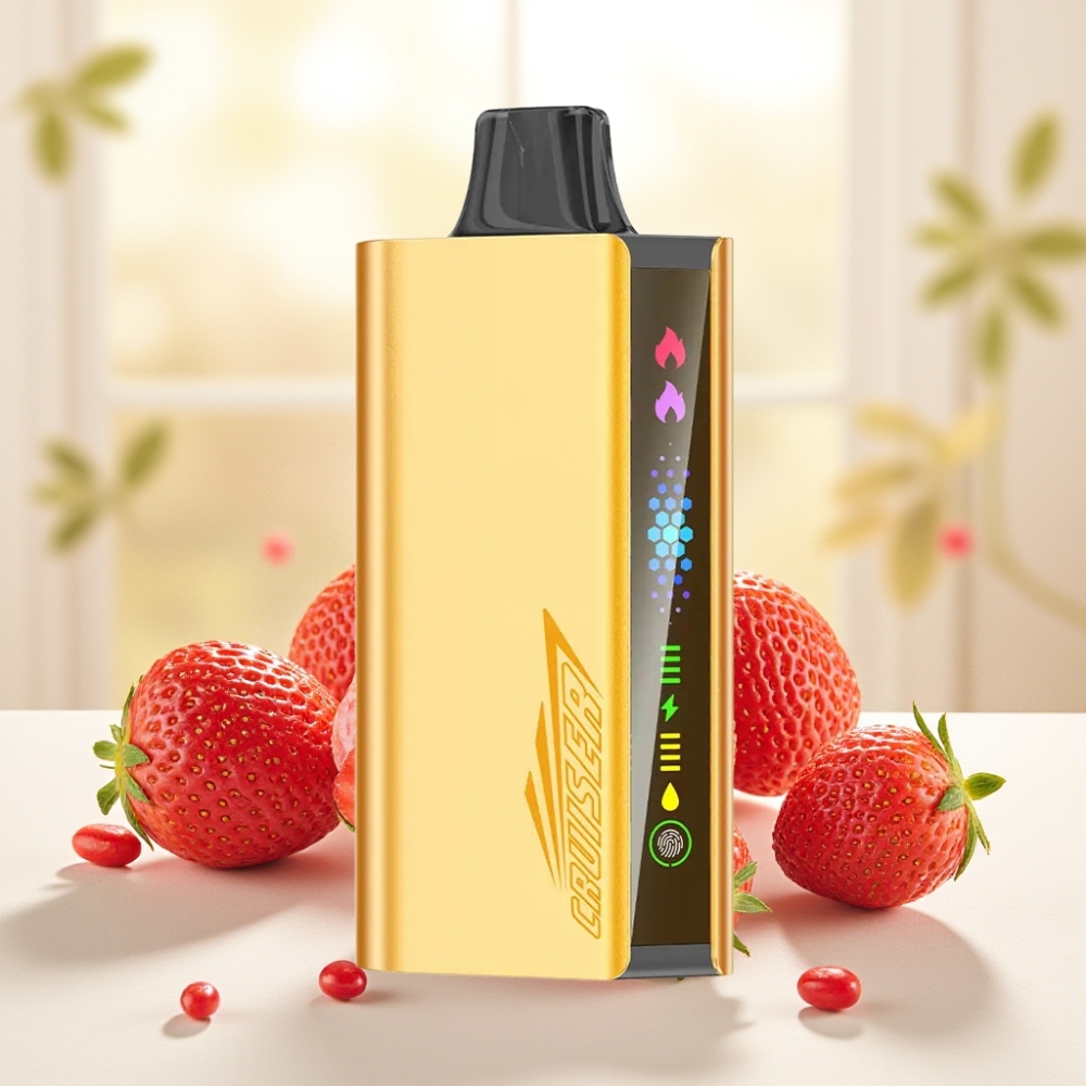 JNR Cruiser 12000 Puffs Беззарядний Вейп Полуниця Chupa Chups 25мл 50мг/мл 3500мАг