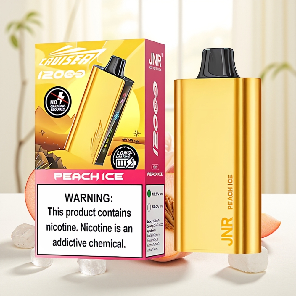 JNR Cruiser 12000 Puffs No-Charge Disposable Vape Персиковий Лід 25мл 50мг/мл 1.2ом