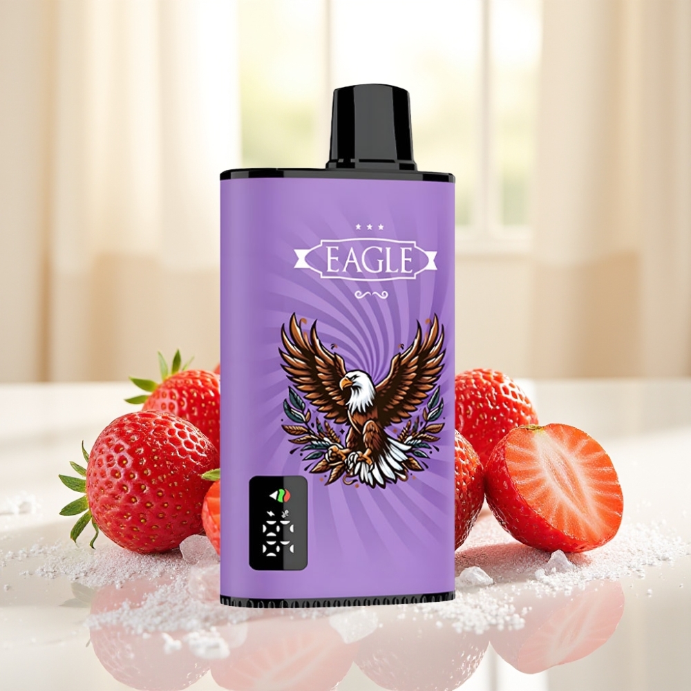 JNR EAGLE Smart 23000 Puffs Одноразова Електронна Сигарета Полуниця Лід Цифровий Екран 1.0Ω