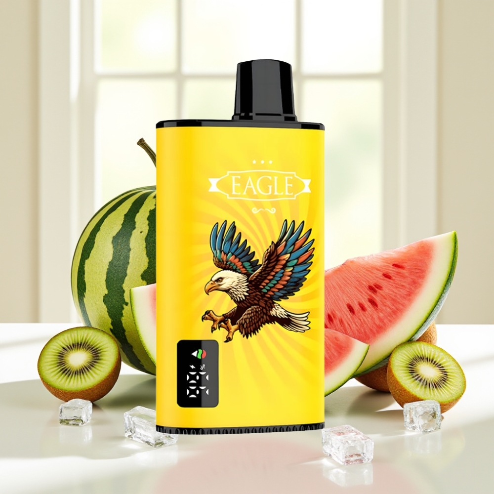 JNR EAGLE Smart 23000 Puffs Одноразова Електронна Сигарета з Цифровим Екраном Ківі-кавуновий лід