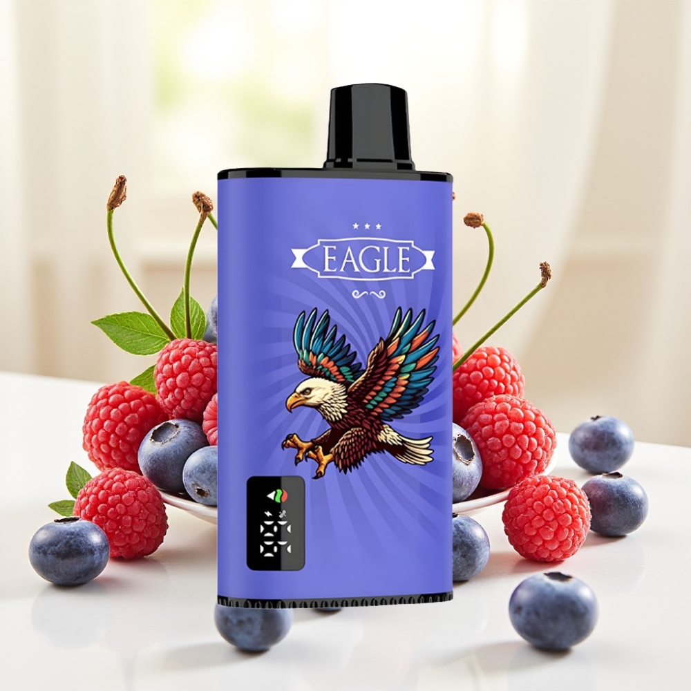 JNR EAGLE Smart 23000 Puffs Digital Screen 1.0ohm Mesh 25ml 750mAh Type-C Чорниця Малина Вишня