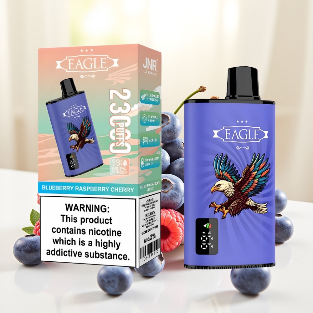 JNR EAGLE Smart 23000 Puffs Digital Screen 1.0ohm Mesh 25ml 750mAh Type-C Чорниця Малина Вишня