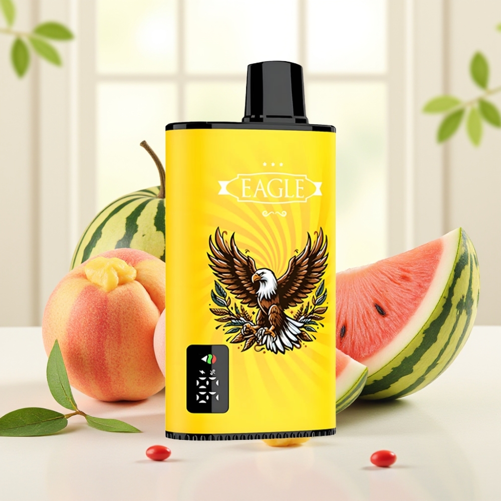 JNR EAGLE Smart 23000 Puffs Digital Screen 1.0ohm Mesh Adjustable Airflow 750mAh Type-C 25ml 2% Персик Манго Кавун