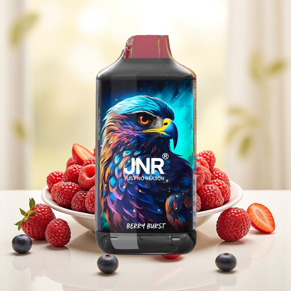 JNR Falcon 16000 Puffs Ягідний Вибух 850mAh 22ml Dual Mesh Type C LED 0%,2%