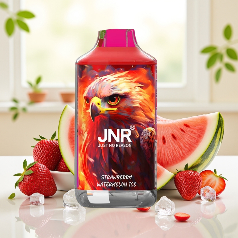 JNR Falcon 16000 Puffs Полуниця Кавун Лід 850mAh 22ml Dual Mesh Type C LED 0% 2%