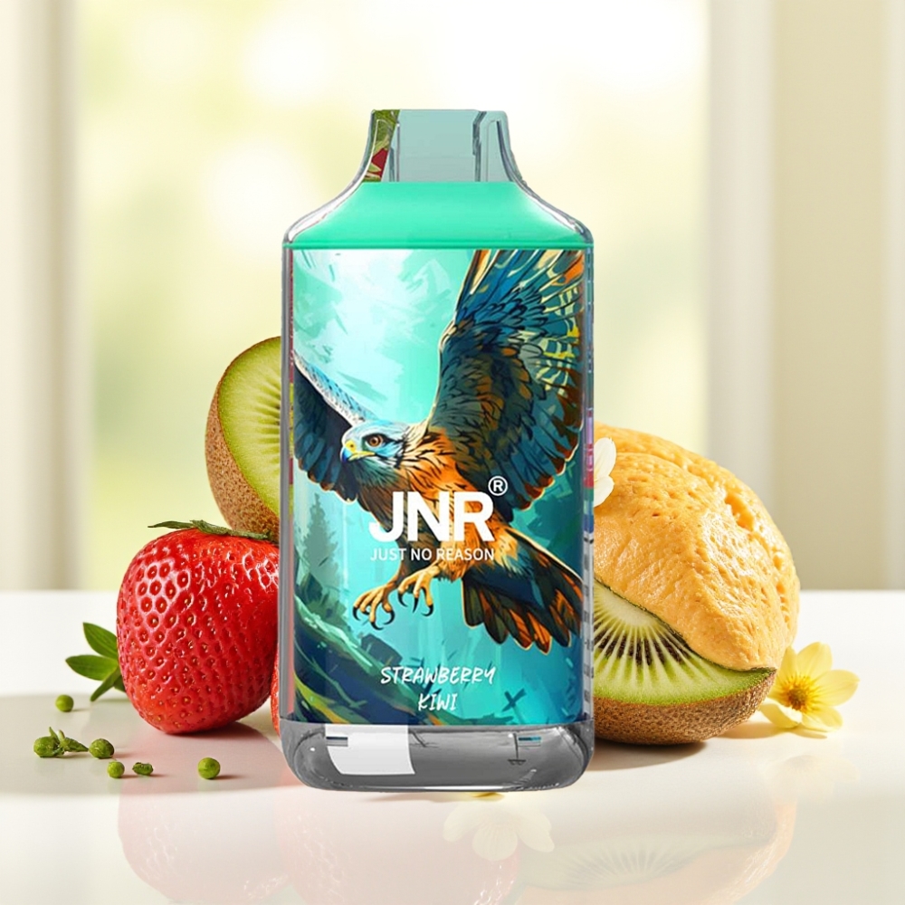 JNR Falcon 16000 Puffs Полуниця Ківі 850mAh 22ml Dual Mesh Type C LED 0% 2%