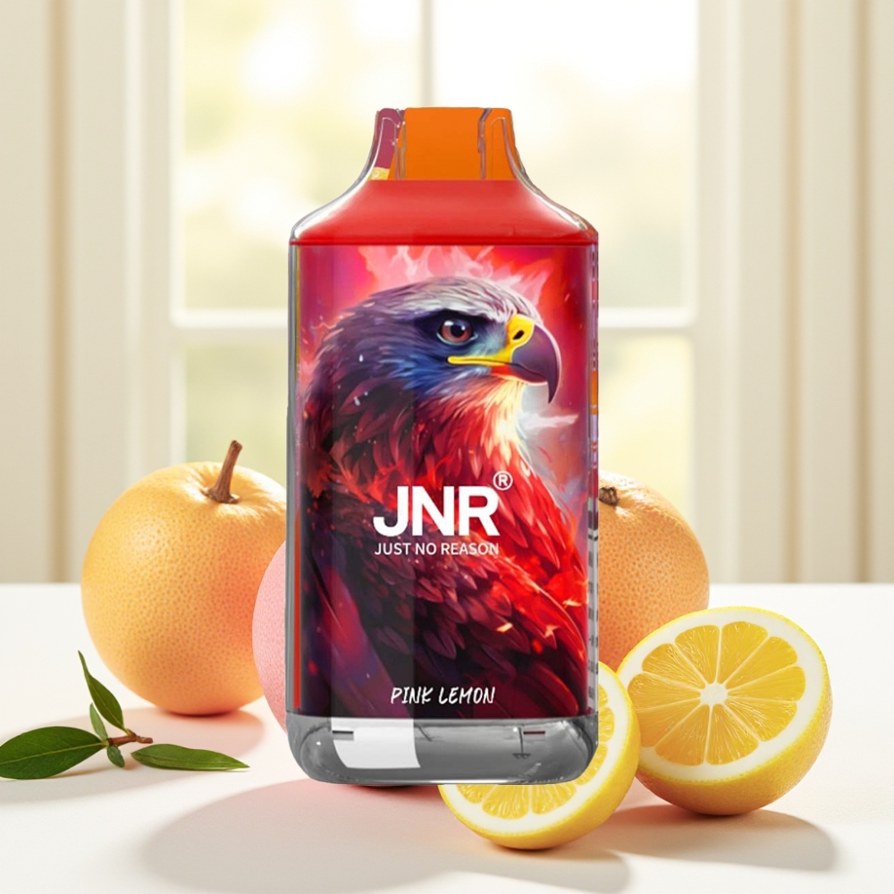 JNR Falcon 16000 Puffs Рожевий Лимон 850mAh 22ml Dual Mesh Type C LED 0%,2%