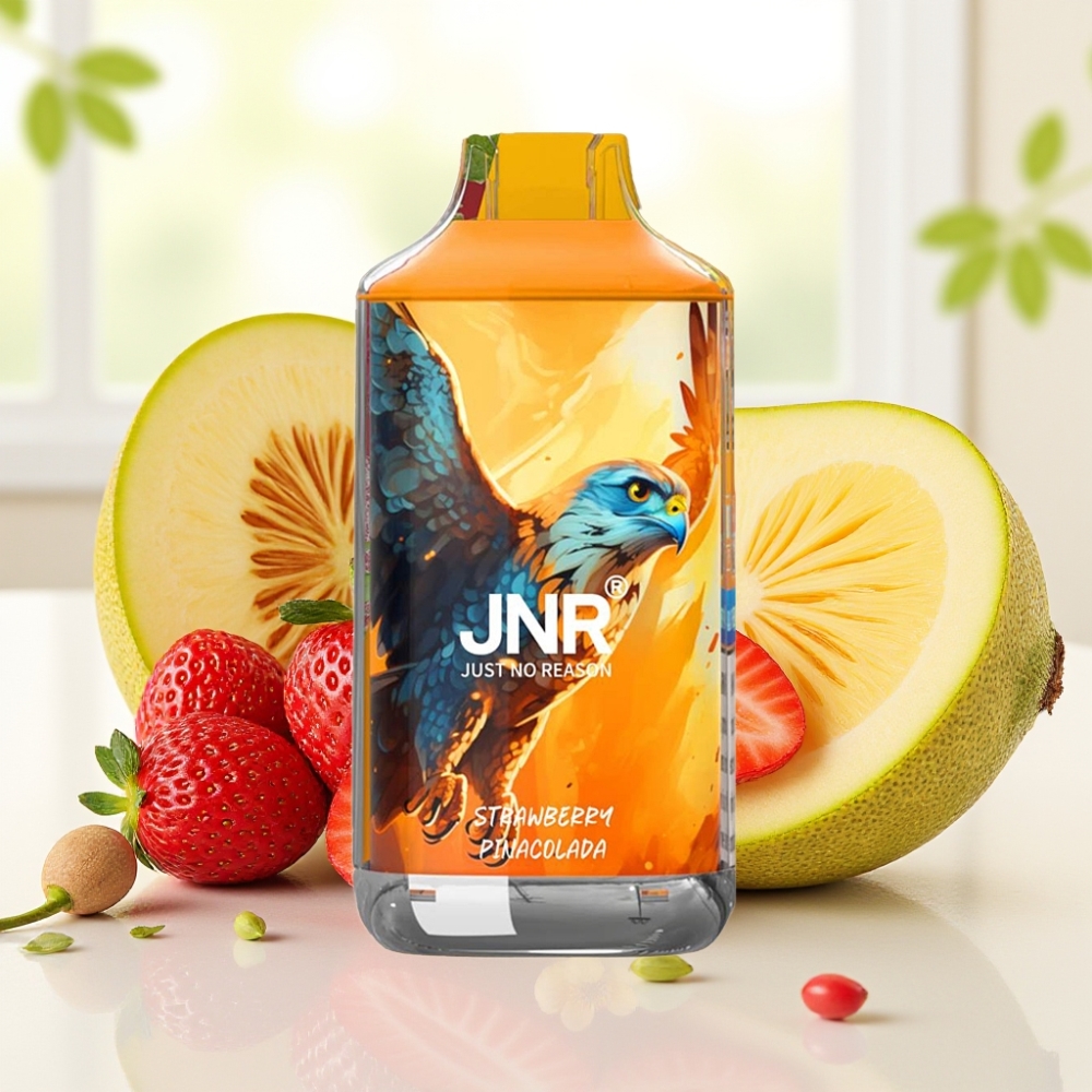 JNR Falcon 16000 Puffs Полуниця Піна Колада 850mAh 22ml Dual Mesh Type C LED 0%,2%