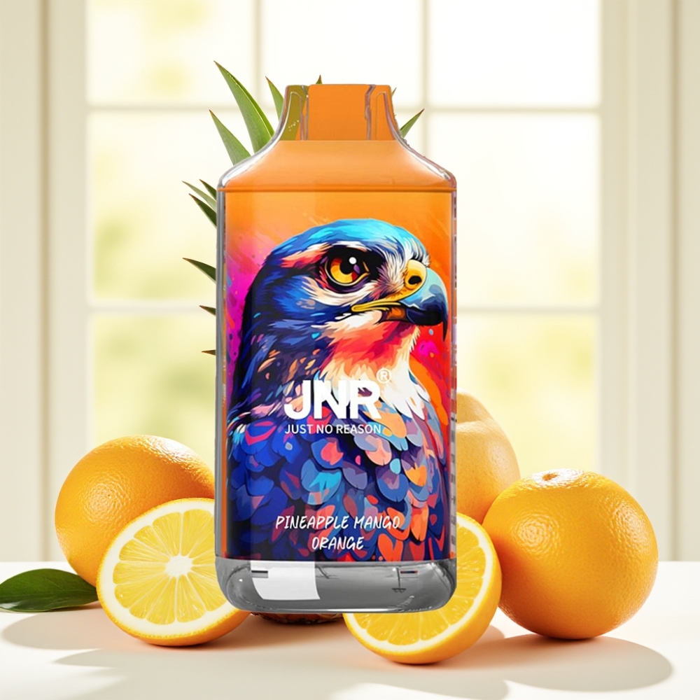 JNR Falcon 16000 Puffs Ананас Манго Апельсин 850mAh 22ml Dual Mesh Type C LED 0% 2%