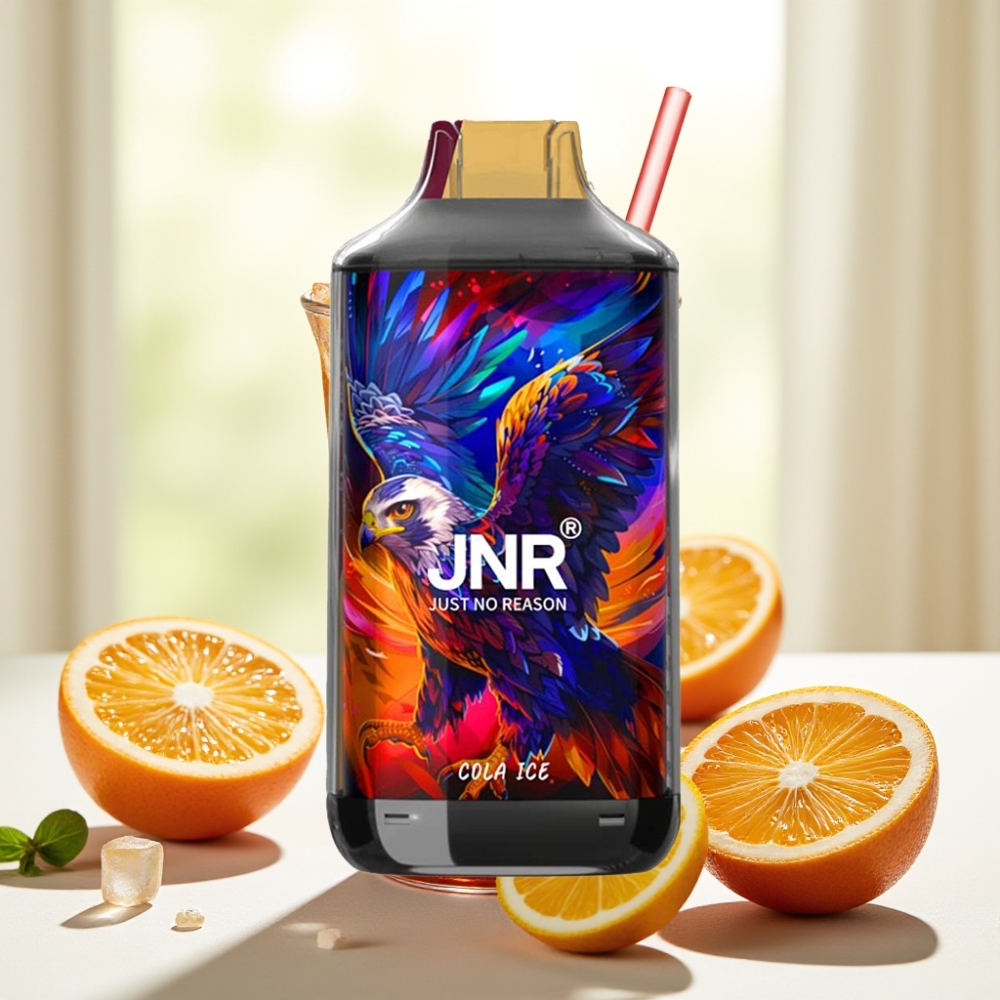 JNR Falcon 16000 Puffs Cola Ice 850mAh 22ml Dual Mesh Type C LED 0%,2%