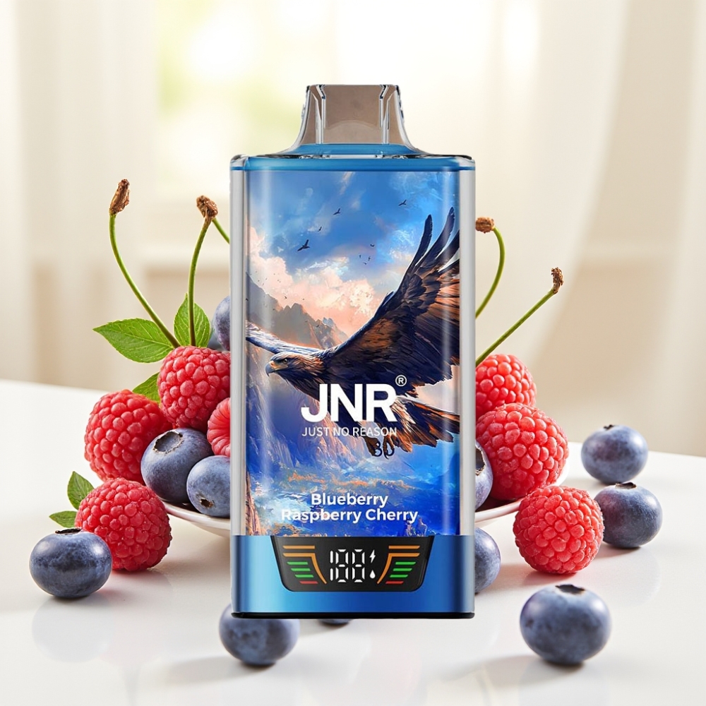 JNR Falcon Pro 28000 30мл 950мАг 5% Smart Display Dual Mesh USB-C MTL Чорниця Малина Вишня