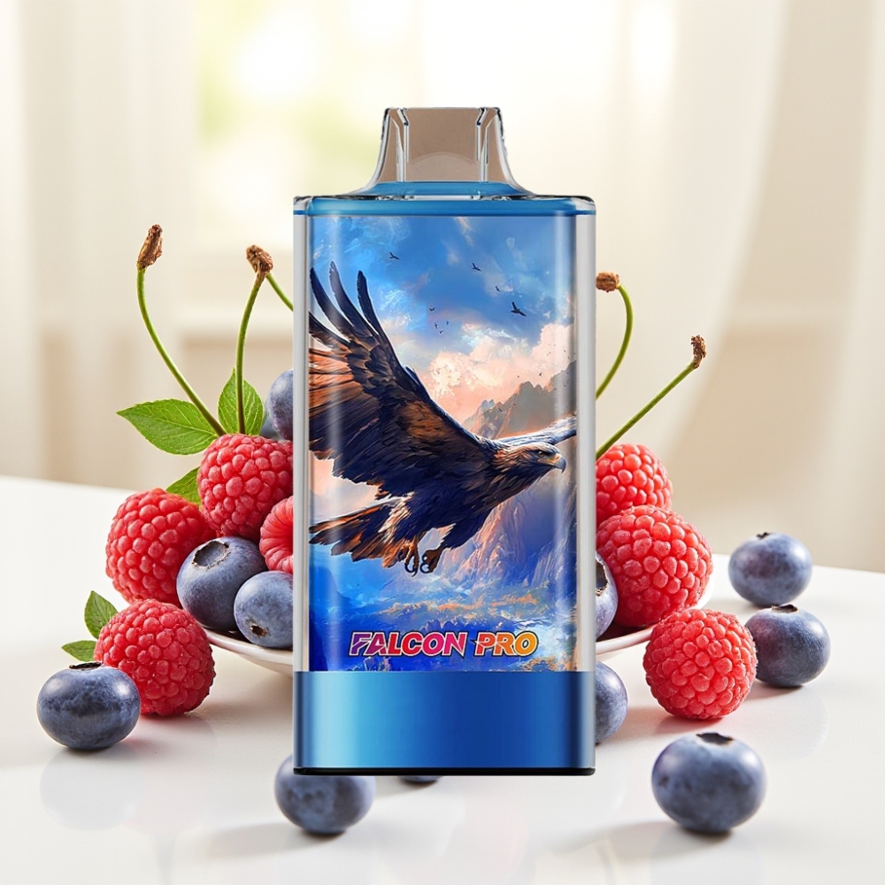 JNR Falcon Pro 28000 30мл 950мАг 5% Smart Display Dual Mesh USB-C MTL Чорниця Малина Вишня