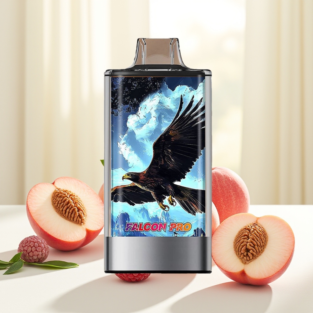JNR Falcon Pro 28000 Disposable Vape Білий Персик та Малина 30мл 950мАг 5%