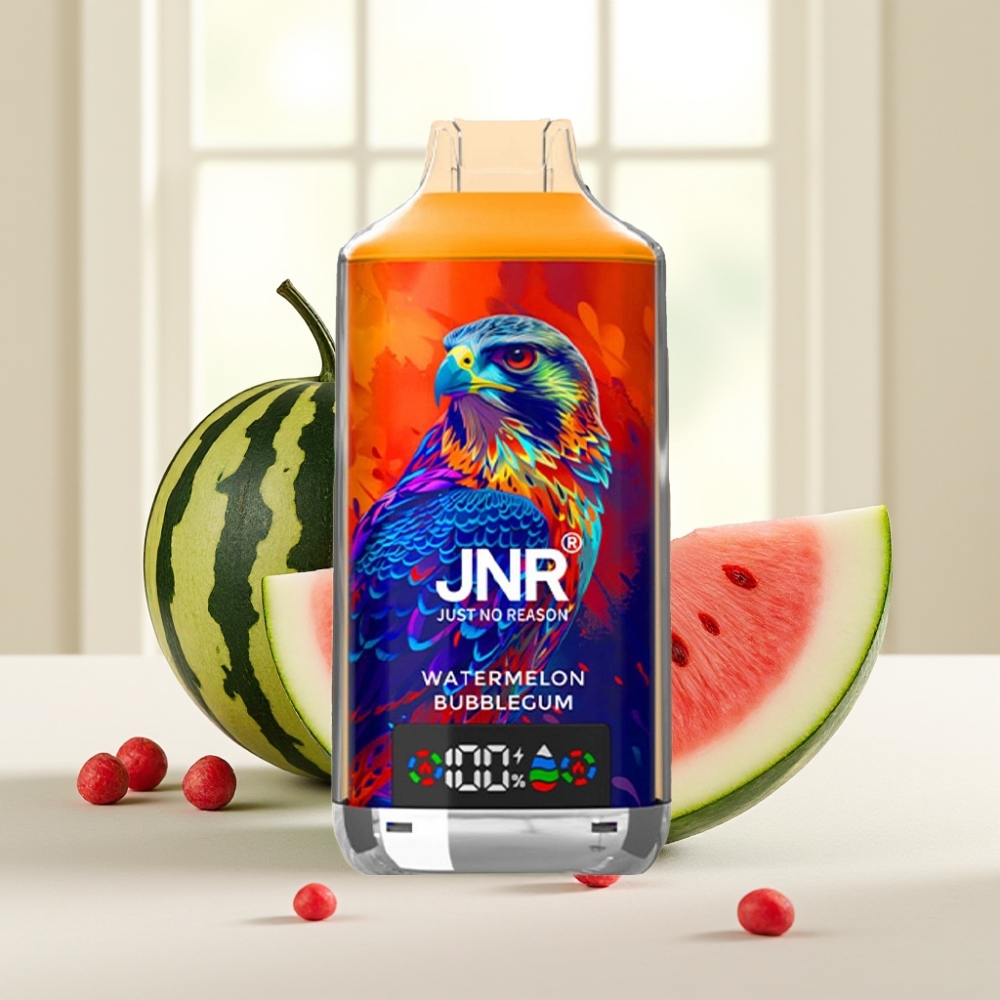 JNR Falcon X 18000 Puffs Кавунова жуйка 750mAh 24ml Dual Mesh Coil Digital Display Type-C 0%,2%,5%