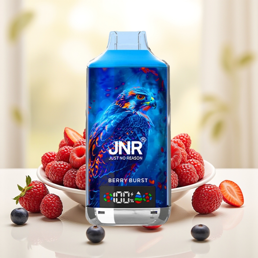 JNR Falcon X 18000 Puffs Ягідний Вибух 750mAh 24ml Dual Mesh Coil Digital Display Type-C 0%2%5%