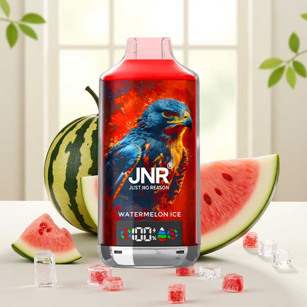 JNR Falcon X 18000 Puffs Кавун Лід 750mAh 24ml Dual Mesh Dual Core Digital Type-C 0% 2% 5%