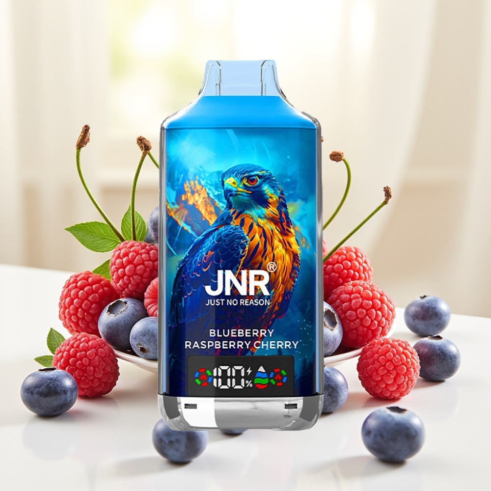 JNR Falcon X 18000 Puffs Чорниця Малина Вишня 750mAh 24ml Dual Mesh Dual Core Digital Type-C 0% 2% 5%