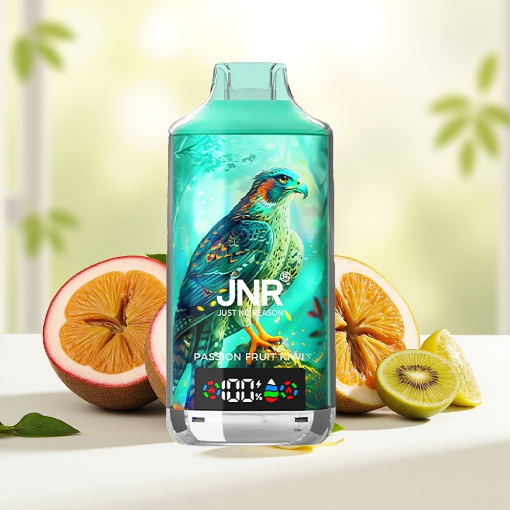 JNR Falcon X 18000 Puffs Маракуйя Ківі 750mAh 24ml Dual Mesh Dual Core Digital Type-C 0% 2% 5%