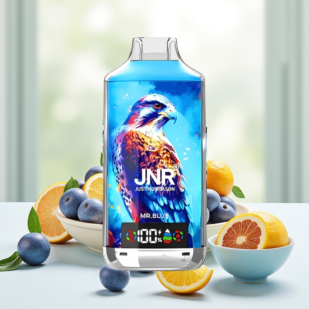 JNR Falcon X 18000 Puffs Пан Блакитний 750mAh 24ml Dual Mesh Dual Core Digital Type-C 0% 2% 5%