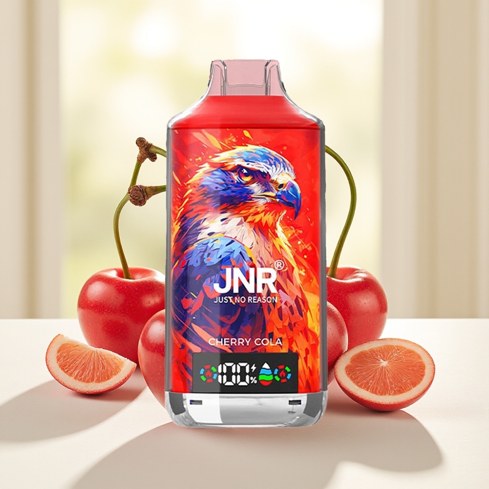 JNR Falcon X 18000 Puffs Вишневий сік 750mAh 24ml Dual Mesh Dual Core Digital Type-C 0%2%5%