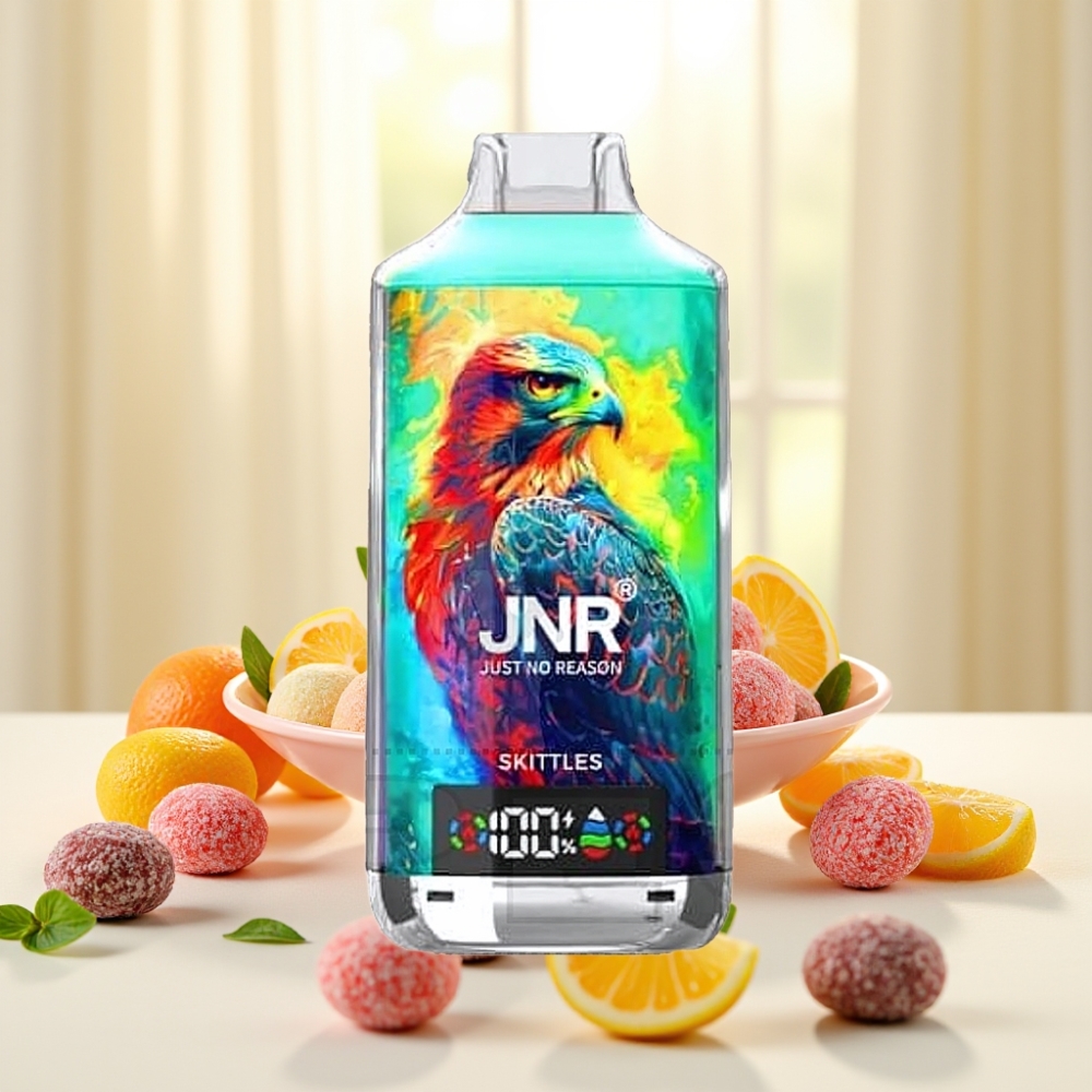 JNR Falcon X 18000 Puffs Скiтлз 750mAh 24ml Dual Mesh Coil Type-C 0%2%5%