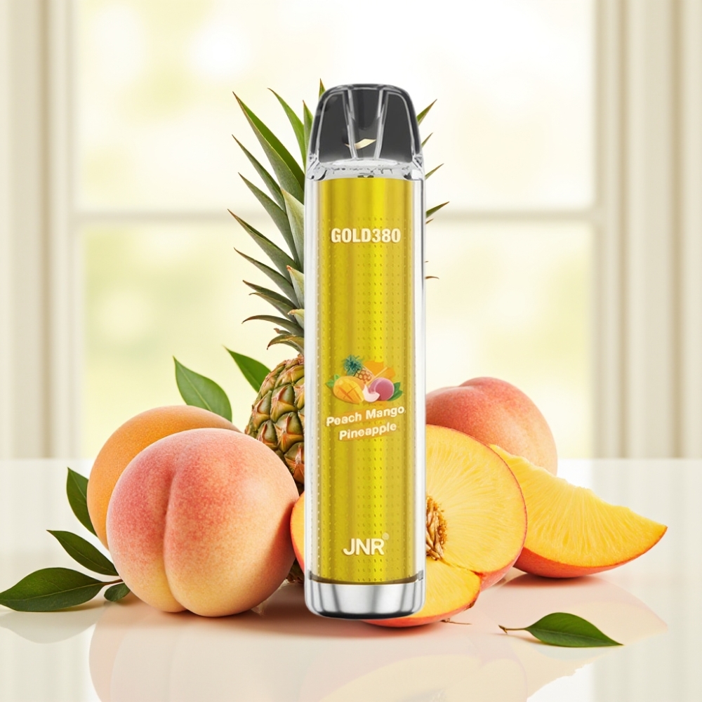 JNR Gold380 6000 Puffs Одноразова Електронна Сигарета Персик Манго Ананас 1500mAh 13мл