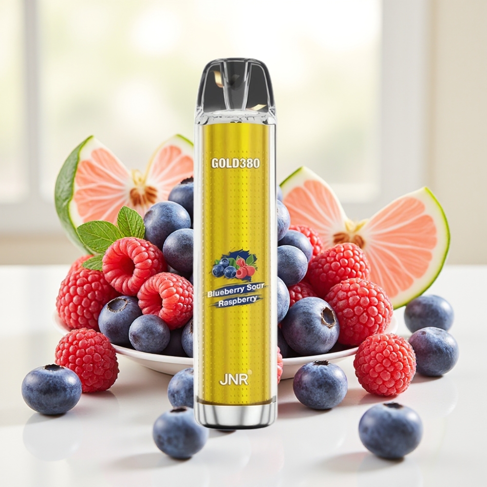 JNR Gold380 6000 Puffs Одноразова Електронна Сигарета Чорниця Кисла Малина 1500mAh 13мл