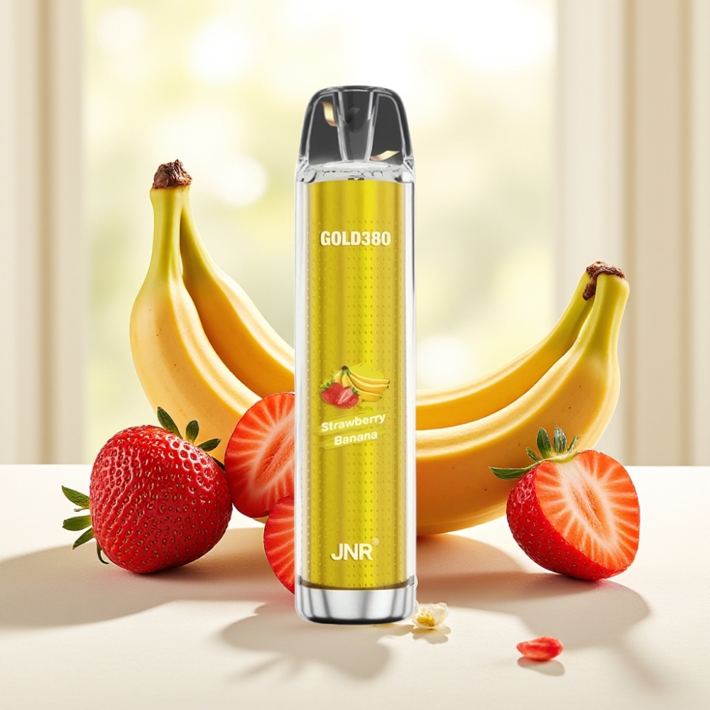JNR Gold380 6000 Puffs Одноразова Електронна Сигарета Полунично-Банановий 1500mAh 13мл