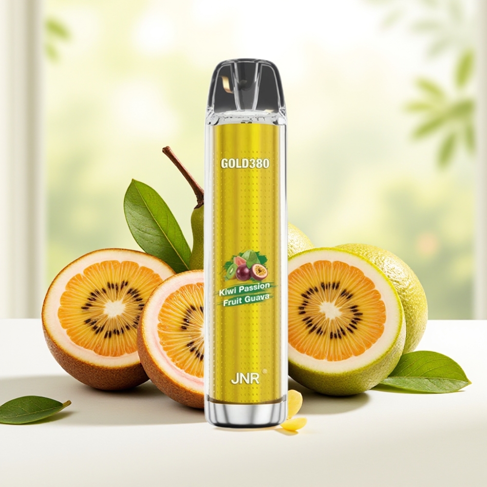 JNR Gold380 6000 Puffs Одноразова Електронна Сигарета Киві Маракуйя Гуава 1500mAh 1.0ohm 13ml