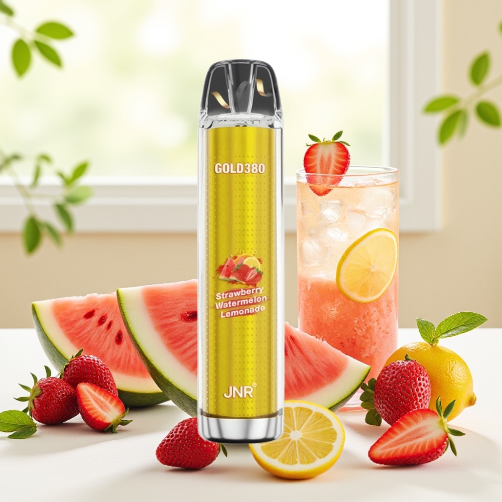 JNR Gold380 6000 Puffs Одноразова Електронна Сигарета Полуниця Кавун Лимонад 1500mAh 1.0ohm 13ml