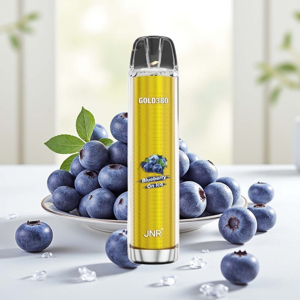 JNR Gold380 6000 Puffs Одноразова Е-сигарета 1500mAh 1.0ohm 13ml Чорниця з льодом