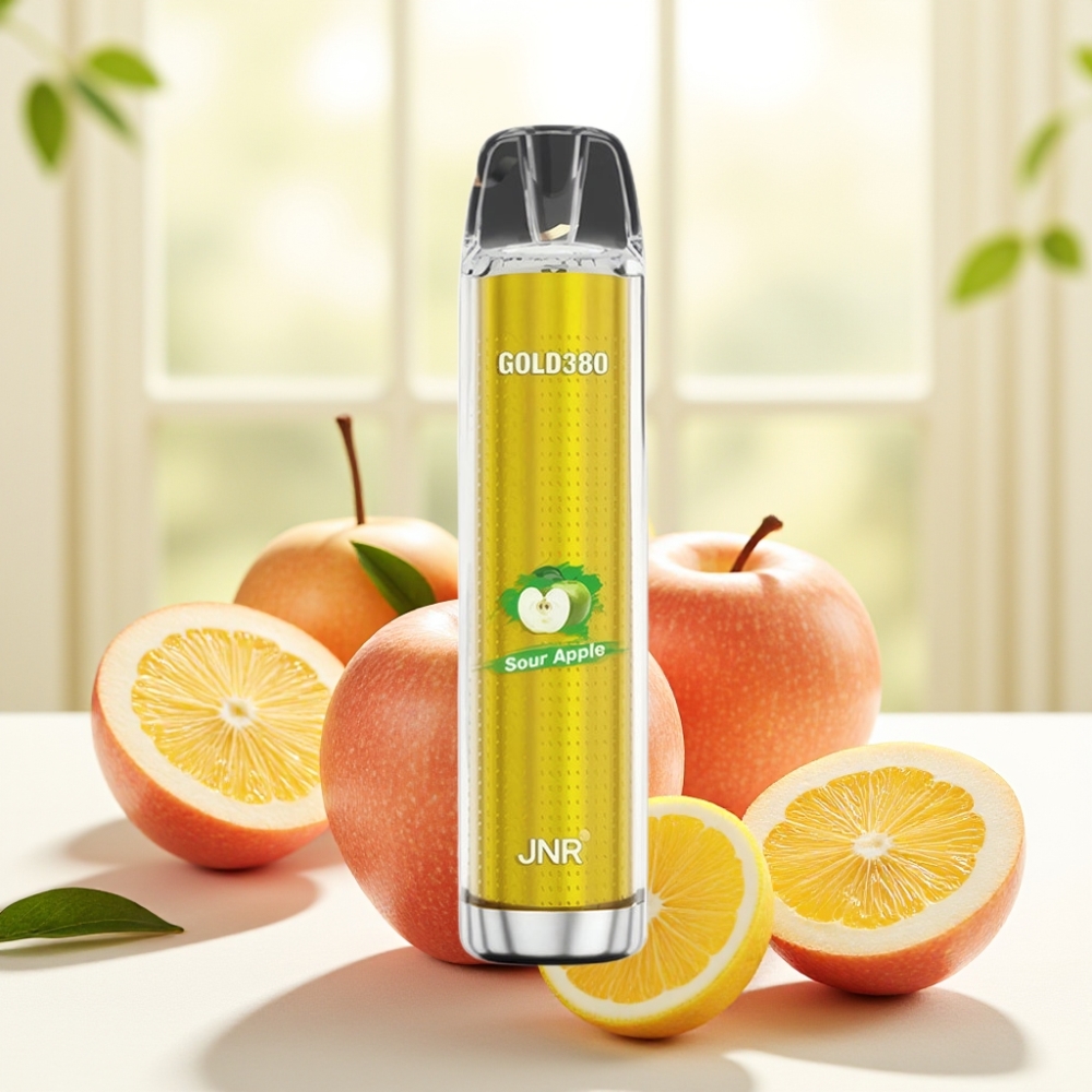 JNR Gold380 6000 Puffs Disposable Vape Кисле Яблуко 1500mAh 1.0ohm 13ml