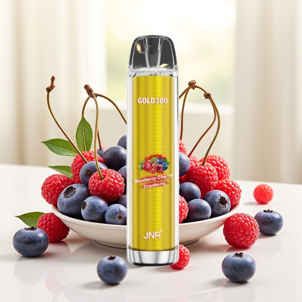 JNR Gold380 6000 Puffs Disposable Vape Чорниця Вишня Журавлина 6000 затяжок 1500mAh 13мл