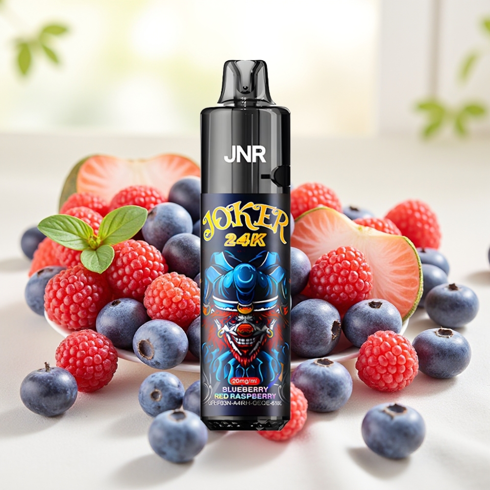 JNR Joker 24K Puffs Одноразова Електронна Сигарета Чорниця Малина 2+10мл 800мАг 2%