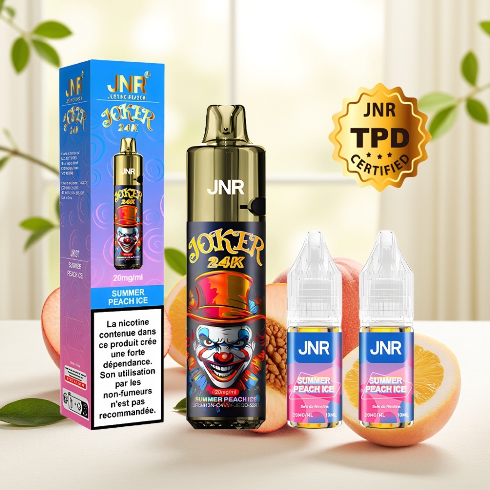 JNR Joker 24K Puffs Літній Персик зі Льодом 2+10ml 800mAh Type-C 2%