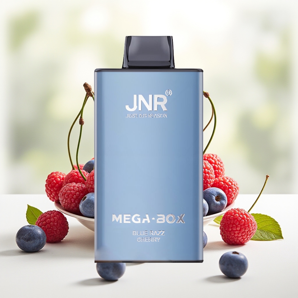 JNR Mega Box 25000 тяг 30мл рідини 850мAh Dual Mesh Blue Razz Cherry