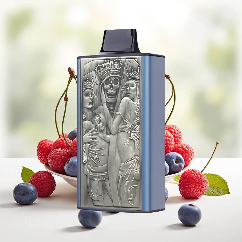 JNR Mega Box 25000 тяг 30мл рідини 850мAh Dual Mesh Blue Razz Cherry