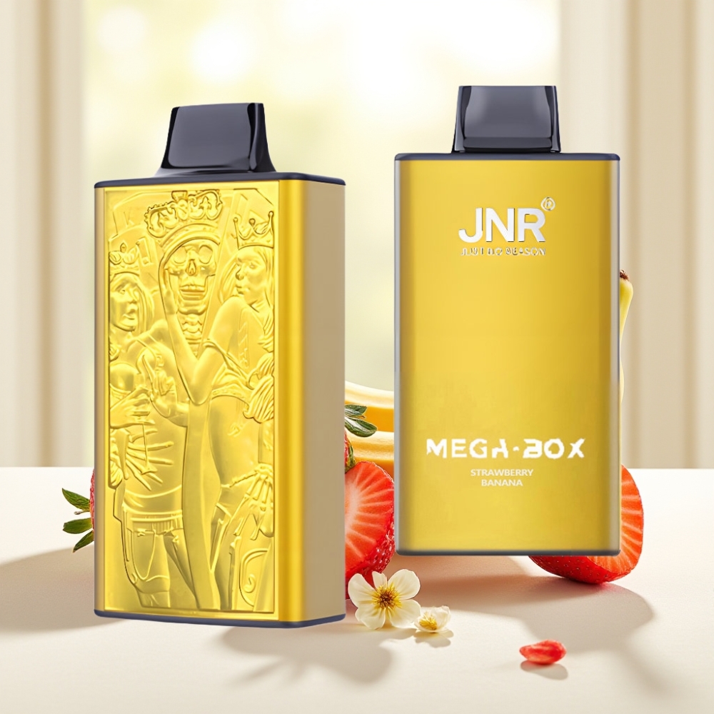 JNR Mega Box 25000 тяг, полуниця-банан, 30мл, 850мAh, Dual Mesh Coil
