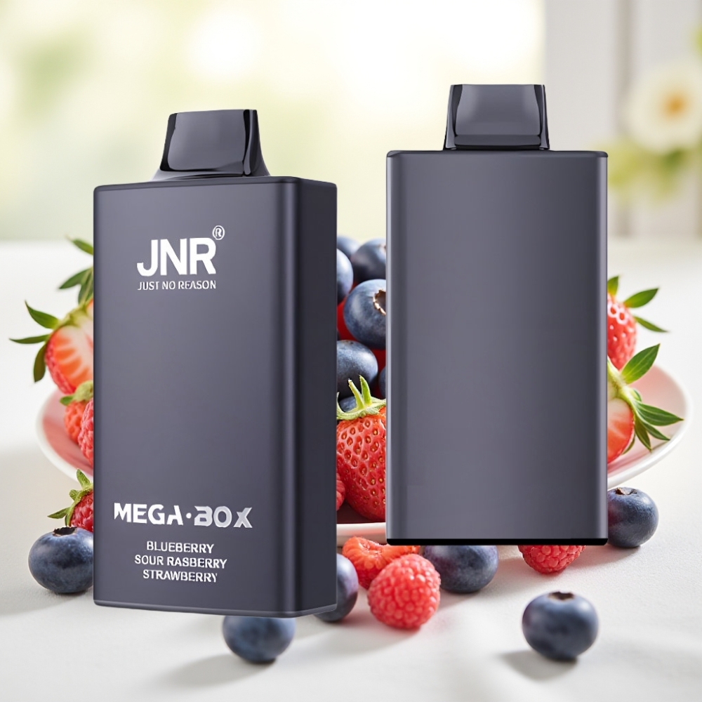 JNR Mega Box 25000 тяг | 30мл | 850мАг | Подвійна сітка | Швидка зарядка Type-C | Полуниця Малина Лохина