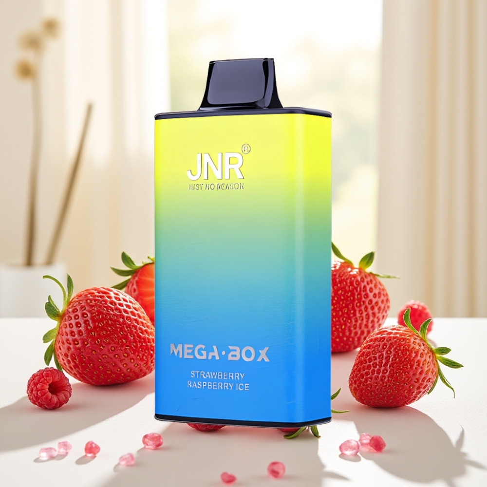 JNR Mega Box 25000 Puffs Одноразова Електронна Сигарета Полуниця Малина Лід 30мл 850мАг