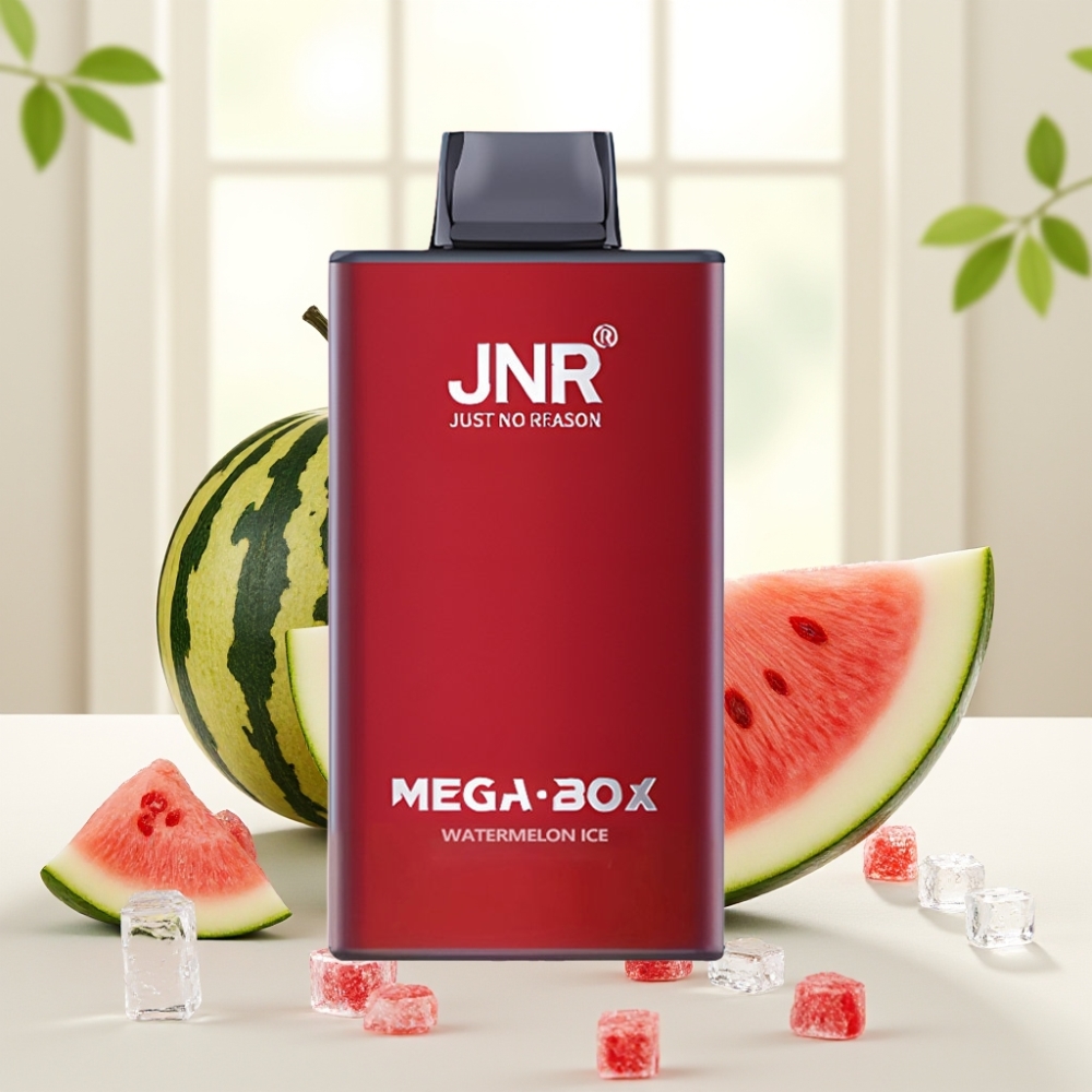 JNR Mega Box 25000 Puffs Одноразова Електронна Сигарета Кавун Лід, 30мл, 850мАг, 2%