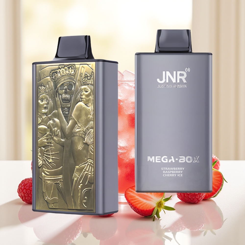 JNR Mega Box 25000 Puffs Disposable Vape Полуниця Малина Вишня Лід 30мл 850мAh Dual Mesh