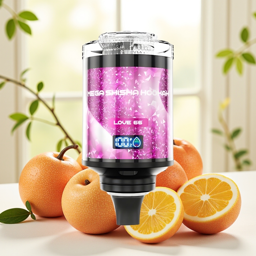 JNR Mega Shisha Hookah 100K Настільна сумісність Love 66, 100000 тяг, 60мл, 2200мА·год, Type-C